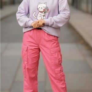 TNA Hot Pink Neon Fuchsia Cargo Pants – Women’s XS – New With Tags Retail $110!